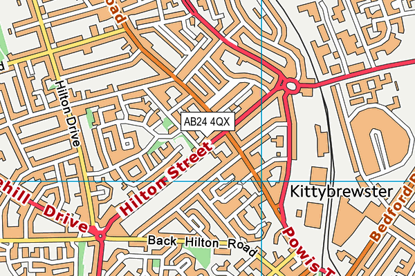 AB24 4QX map - OS VectorMap District (Ordnance Survey) AB24 4QX map - OS VectorMap District (Ordnance Survey)