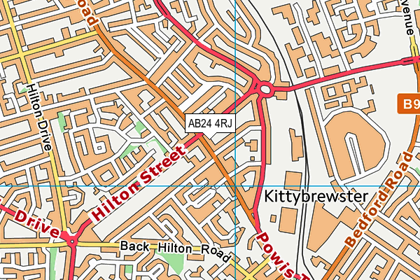 AB24 4RJ map - OS VectorMap District (Ordnance Survey) AB24 4RJ map - OS VectorMap District (Ordnance Survey)