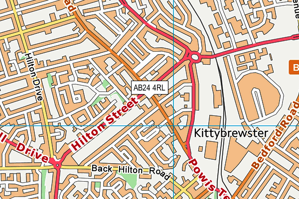 AB24 4RL map - OS VectorMap District (Ordnance Survey) AB24 4RL map - OS VectorMap District (Ordnance Survey)