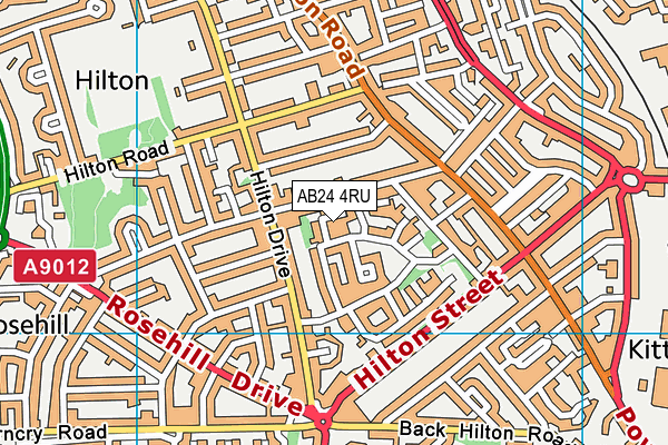 AB24 4RU map - OS VectorMap District (Ordnance Survey) AB24 4RU map - OS VectorMap District (Ordnance Survey)