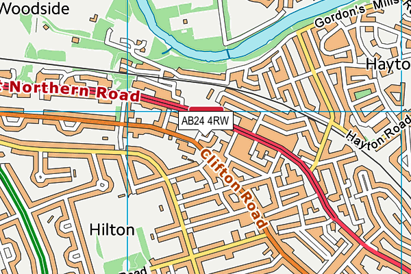 AB24 4RW map - OS VectorMap District (Ordnance Survey) AB24 4RW map - OS VectorMap District (Ordnance Survey)