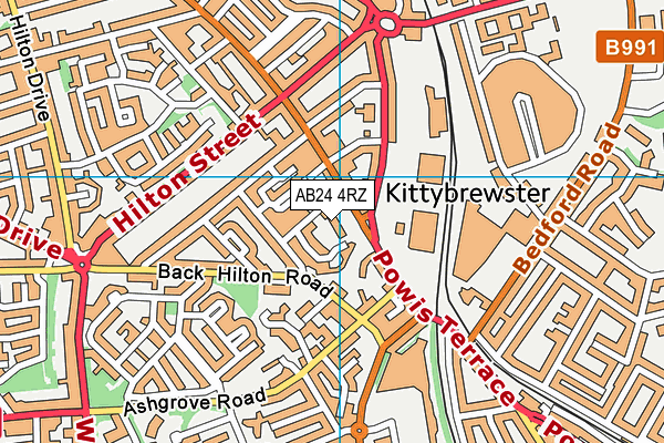 AB24 4RZ map - OS VectorMap District (Ordnance Survey) AB24 4RZ map - OS VectorMap District (Ordnance Survey)