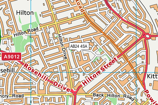 AB24 4SA map - OS VectorMap District (Ordnance Survey) AB24 4SA map - OS VectorMap District (Ordnance Survey)