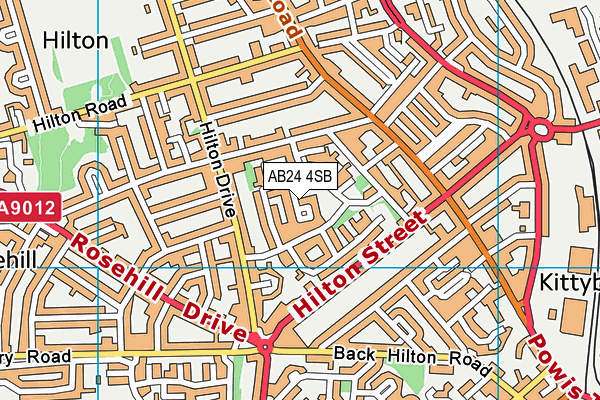 AB24 4SB map - OS VectorMap District (Ordnance Survey) AB24 4SB map - OS VectorMap District (Ordnance Survey)