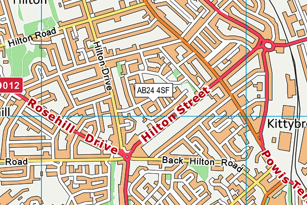AB24 4SF map - OS VectorMap District (Ordnance Survey) AB24 4SF map - OS VectorMap District (Ordnance Survey)
