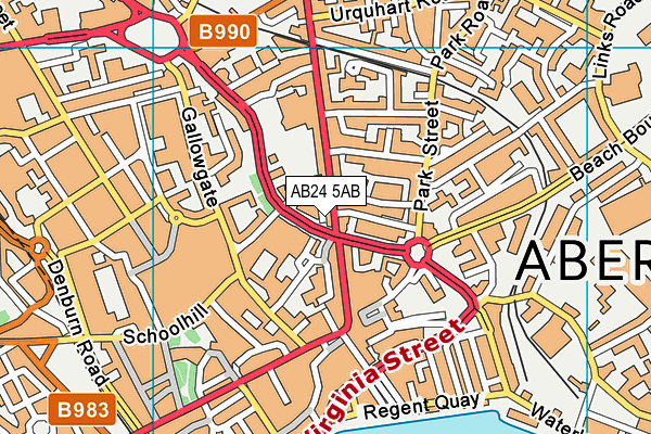 AB24 5AB map - OS VectorMap District (Ordnance Survey) AB24 5AB map - OS VectorMap District (Ordnance Survey)