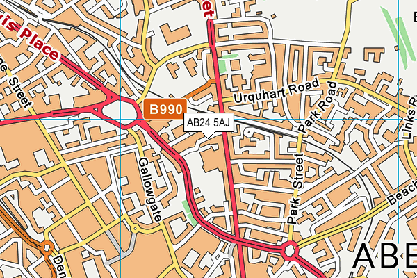 AB24 5AJ map - OS VectorMap District (Ordnance Survey) AB24 5AJ map - OS VectorMap District (Ordnance Survey)