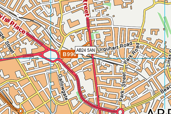 AB24 5AN map - OS VectorMap District (Ordnance Survey) AB24 5AN map - OS VectorMap District (Ordnance Survey)