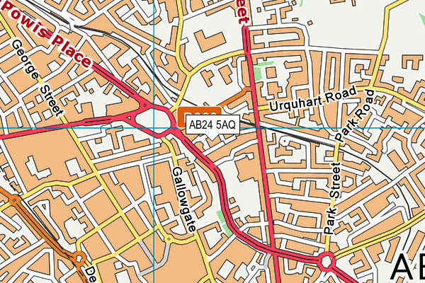 AB24 5AQ map - OS VectorMap District (Ordnance Survey) AB24 5AQ map - OS VectorMap District (Ordnance Survey)