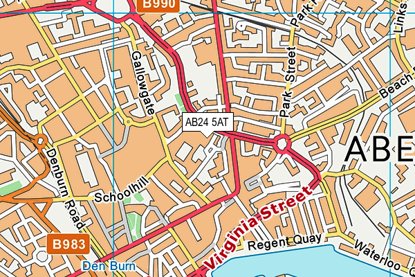 AB24 5AT map - OS VectorMap District (Ordnance Survey) AB24 5AT map - OS VectorMap District (Ordnance Survey)