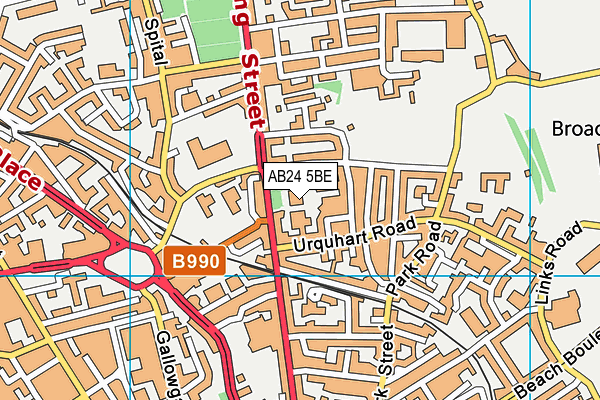 AB24 5BE map - OS VectorMap District (Ordnance Survey) AB24 5BE map - OS VectorMap District (Ordnance Survey)