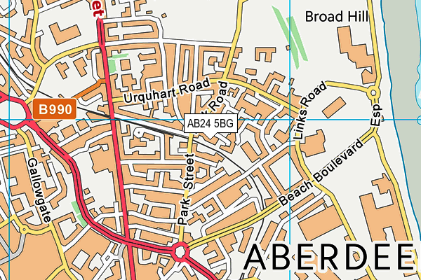 AB24 5BG map - OS VectorMap District (Ordnance Survey) AB24 5BG map - OS VectorMap District (Ordnance Survey)