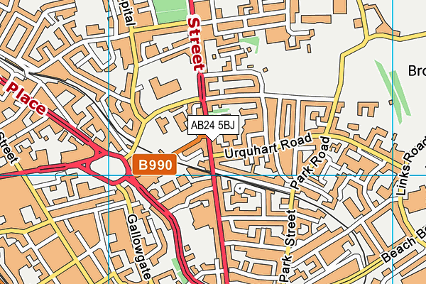 AB24 5BJ map - OS VectorMap District (Ordnance Survey) AB24 5BJ map - OS VectorMap District (Ordnance Survey)