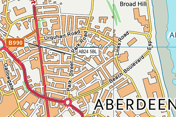 AB24 5BL map - OS VectorMap District (Ordnance Survey) AB24 5BL map - OS VectorMap District (Ordnance Survey)