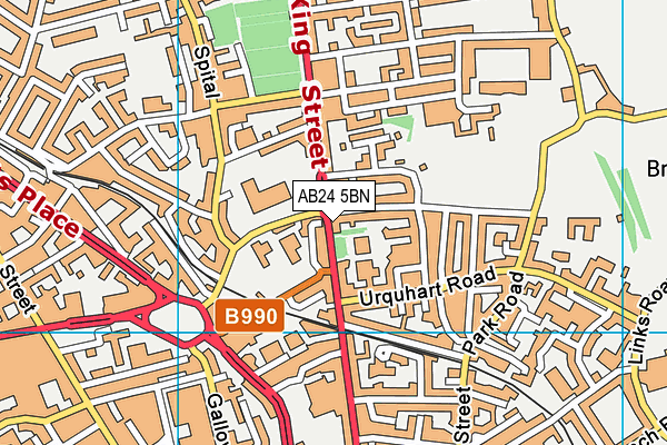 AB24 5BN map - OS VectorMap District (Ordnance Survey) AB24 5BN map - OS VectorMap District (Ordnance Survey)