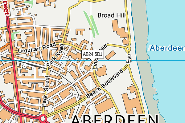 AB24 5DJ map - OS VectorMap District (Ordnance Survey) AB24 5DJ map - OS VectorMap District (Ordnance Survey)