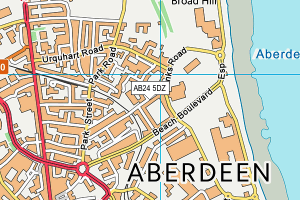 AB24 5DZ map - OS VectorMap District (Ordnance Survey) AB24 5DZ map - OS VectorMap District (Ordnance Survey)