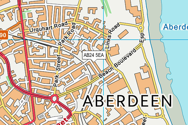 AB24 5EA map - OS VectorMap District (Ordnance Survey) AB24 5EA map - OS VectorMap District (Ordnance Survey)