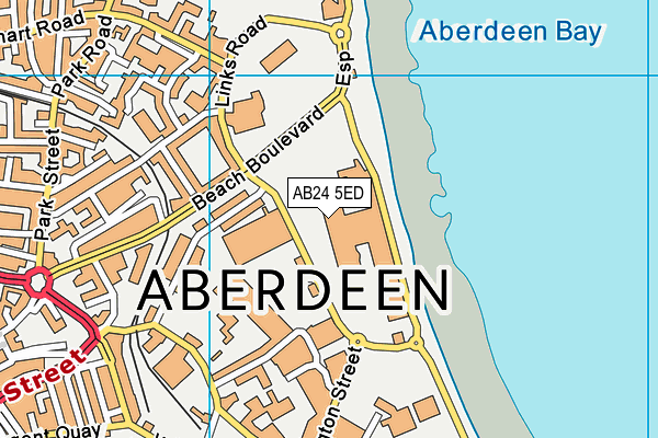 AB24 5ED map - OS VectorMap District (Ordnance Survey) AB24 5ED map - OS VectorMap District (Ordnance Survey)