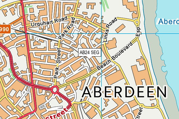 AB24 5EG map - OS VectorMap District (Ordnance Survey) AB24 5EG map - OS VectorMap District (Ordnance Survey)