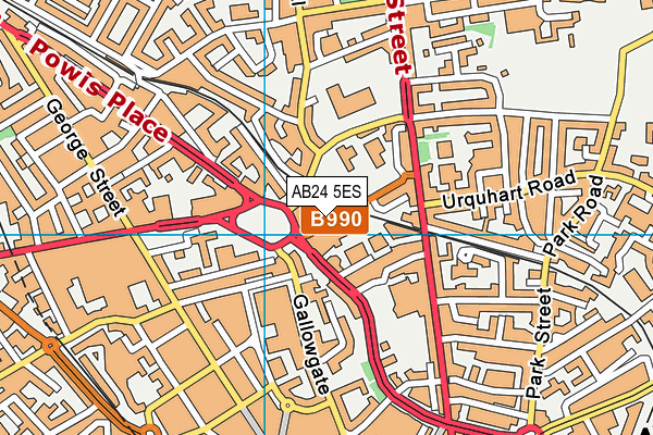 AB24 5ES map - OS VectorMap District (Ordnance Survey)