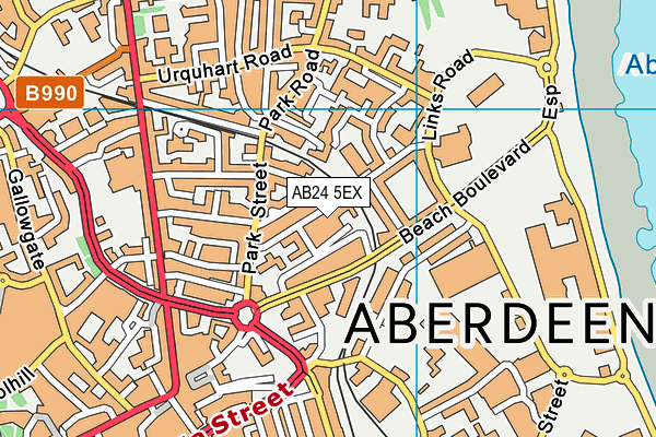 AB24 5EX map - OS VectorMap District (Ordnance Survey) AB24 5EX map - OS VectorMap District (Ordnance Survey)
