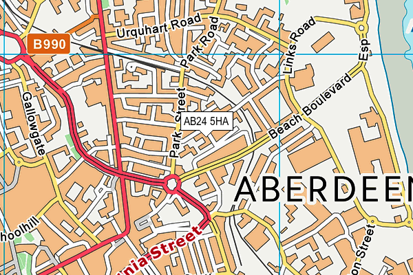 AB24 5HA map - OS VectorMap District (Ordnance Survey) AB24 5HA map - OS VectorMap District (Ordnance Survey)
