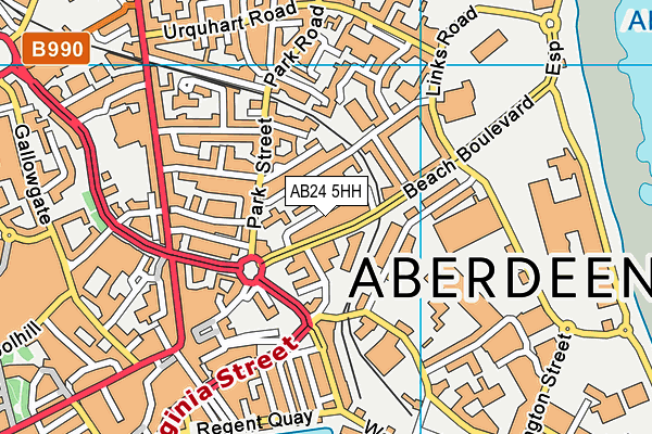 AB24 5HH map - OS VectorMap District (Ordnance Survey) AB24 5HH map - OS VectorMap District (Ordnance Survey)