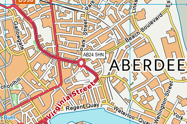 AB24 5HN map - OS VectorMap District (Ordnance Survey) AB24 5HN map - OS VectorMap District (Ordnance Survey)