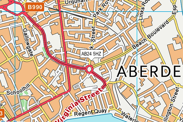 AB24 5HZ map - OS VectorMap District (Ordnance Survey) AB24 5HZ map - OS VectorMap District (Ordnance Survey)