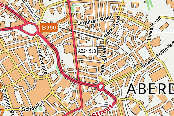 AB24 5JB map - OS VectorMap District (Ordnance Survey) AB24 5JB map - OS VectorMap District (Ordnance Survey)