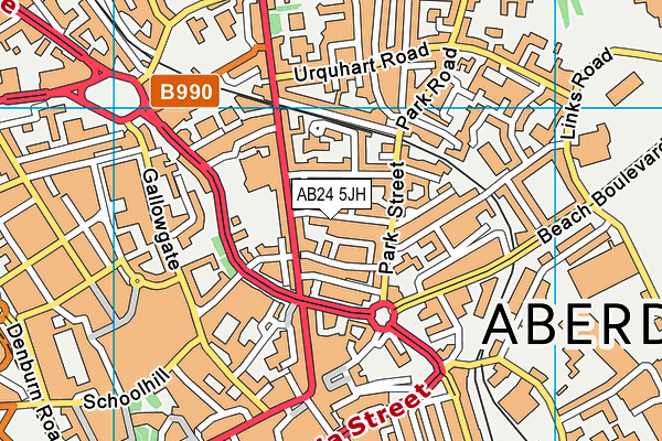 AB24 5JH map - OS VectorMap District (Ordnance Survey) AB24 5JH map - OS VectorMap District (Ordnance Survey)