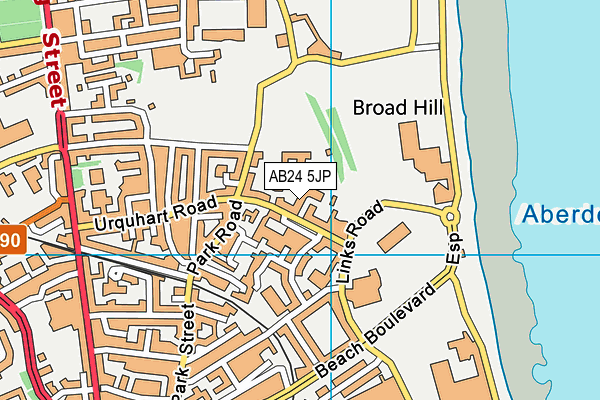 AB24 5JP map - OS VectorMap District (Ordnance Survey) AB24 5JP map - OS VectorMap District (Ordnance Survey)