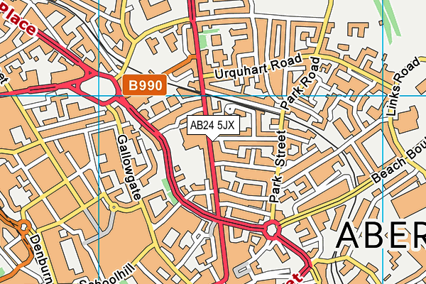 AB24 5JX map - OS VectorMap District (Ordnance Survey) AB24 5JX map - OS VectorMap District (Ordnance Survey)