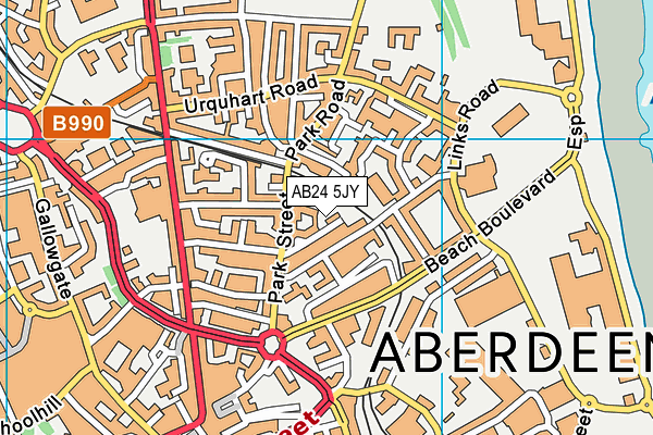 AB24 5JY map - OS VectorMap District (Ordnance Survey) AB24 5JY map - OS VectorMap District (Ordnance Survey)
