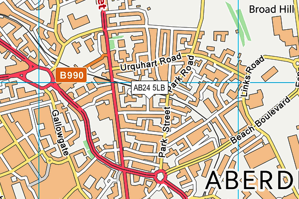 AB24 5LB map - OS VectorMap District (Ordnance Survey) AB24 5LB map - OS VectorMap District (Ordnance Survey)