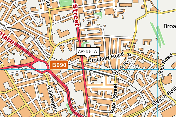 AB24 5LW map - OS VectorMap District (Ordnance Survey) AB24 5LW map - OS VectorMap District (Ordnance Survey)