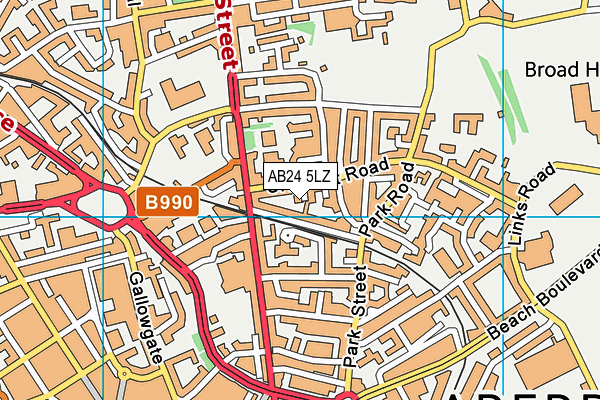 AB24 5LZ map - OS VectorMap District (Ordnance Survey) AB24 5LZ map - OS VectorMap District (Ordnance Survey)