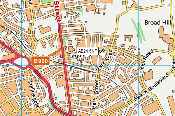 AB24 5NF map - OS VectorMap District (Ordnance Survey) AB24 5NF map - OS VectorMap District (Ordnance Survey)