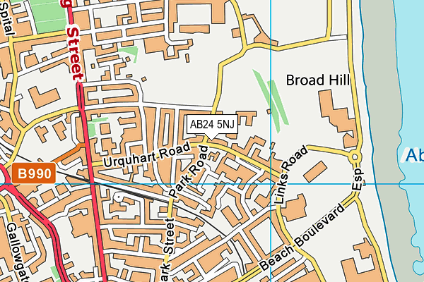 AB24 5NJ map - OS VectorMap District (Ordnance Survey) AB24 5NJ map - OS VectorMap District (Ordnance Survey)