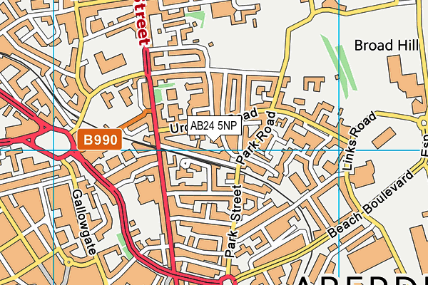 AB24 5NP map - OS VectorMap District (Ordnance Survey)