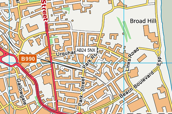 AB24 5NX map - OS VectorMap District (Ordnance Survey) AB24 5NX map - OS VectorMap District (Ordnance Survey)