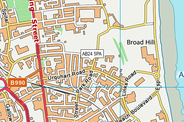 AB24 5PA map - OS VectorMap District (Ordnance Survey) AB24 5PA map - OS VectorMap District (Ordnance Survey)
