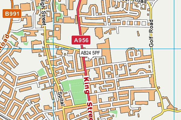 AB24 5PF map - OS VectorMap District (Ordnance Survey) AB24 5PF map - OS VectorMap District (Ordnance Survey)