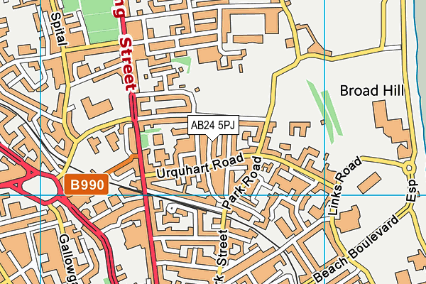 AB24 5PJ map - OS VectorMap District (Ordnance Survey) AB24 5PJ map - OS VectorMap District (Ordnance Survey)