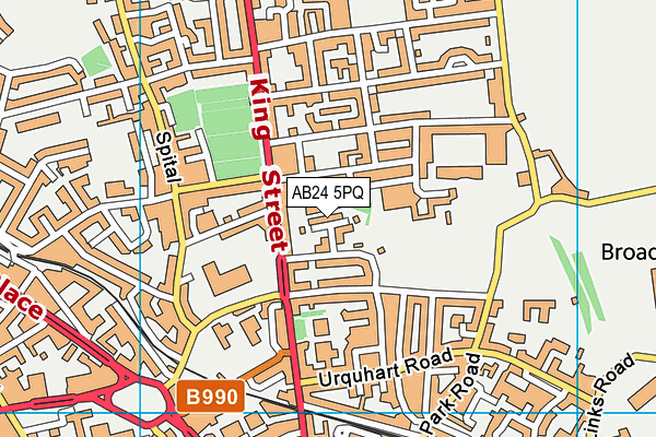 AB24 5PQ map - OS VectorMap District (Ordnance Survey) AB24 5PQ map - OS VectorMap District (Ordnance Survey)