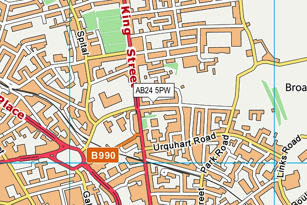 AB24 5PW map - OS VectorMap District (Ordnance Survey) AB24 5PW map - OS VectorMap District (Ordnance Survey)