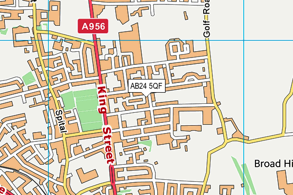AB24 5QF map - OS VectorMap District (Ordnance Survey) AB24 5QF map - OS VectorMap District (Ordnance Survey)