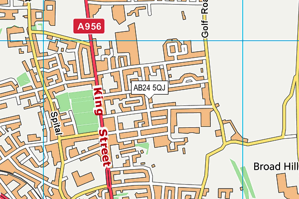 AB24 5QJ map - OS VectorMap District (Ordnance Survey) AB24 5QJ map - OS VectorMap District (Ordnance Survey)