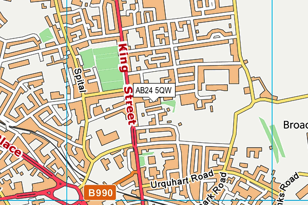 AB24 5QW map - OS VectorMap District (Ordnance Survey) AB24 5QW map - OS VectorMap District (Ordnance Survey)